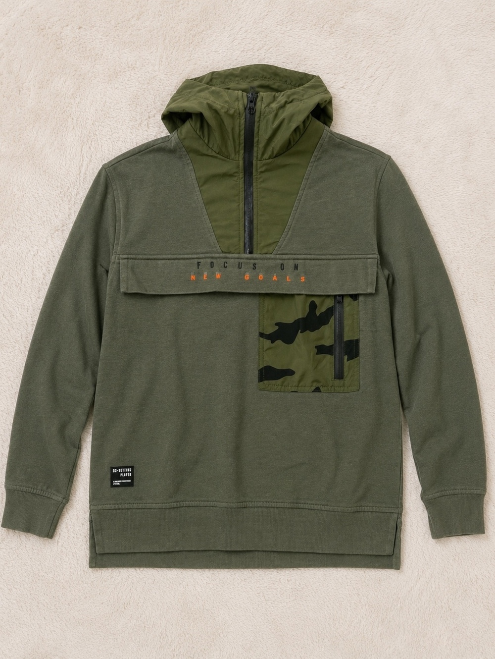 Zara Green Pullover Hoodie Size 9 Youth Casual
